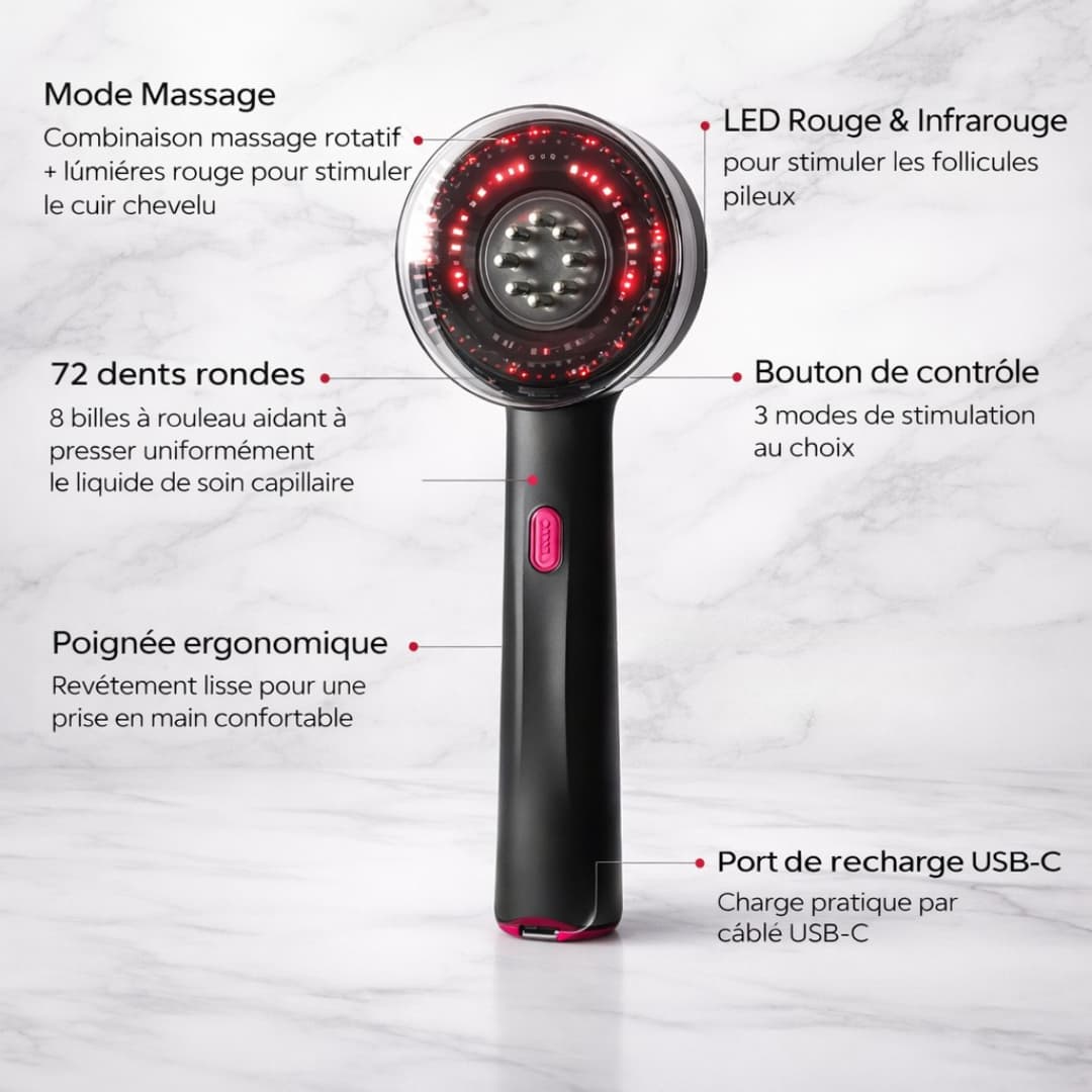 masseur de cuir chevelu électrique HairGrow Pro